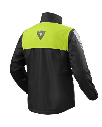 CHAQUETA IMPERMEABLE REVIT NITRIC 4 H2O NEGRO/AMARILLO FLUOR