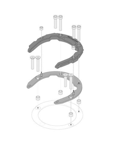 FIJACION BOLSA DE DEPOSITO SW-MOTECH TANK RING PRO TRT.00.787.10600/B HONDA