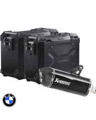 PACK MALETAS LATERALES + ESCAPE AKRAPOVIC + SOPORTES SW-MOTECH BMW KFT.07.664.72000/B