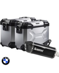 PACK MALETAS LATERALES + ESCAPE AKRAPOVIC + SOPORTES SW-MOTECH BMW KFT.07.664.72000/S