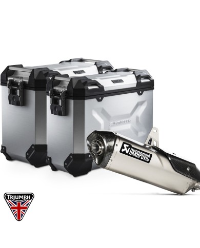 PACK MALETAS LATERALES + ESCAPE AKRAPOVIC + SOPORTES SW-MOTECH KFT.11.953.72002/S