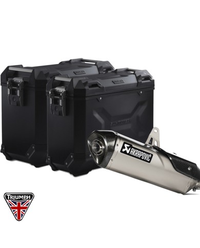 PACK MALETAS LATERALES + ESCAPE AKRAPOVIC + SOPORTES SW-MOTECH KFT.11.953.72002/B
