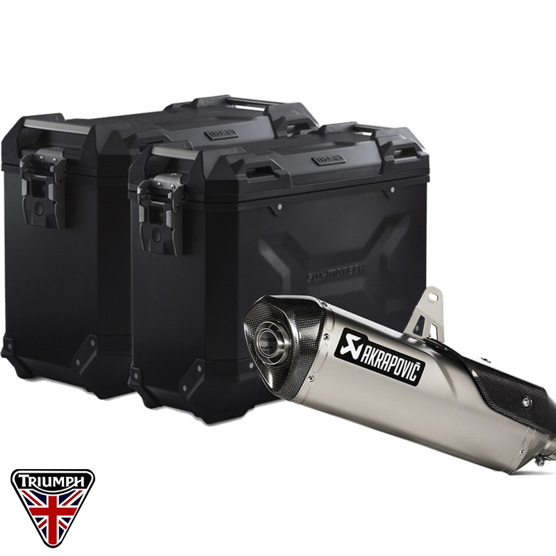 PACK MALETAS LATERALES + ESCAPE AKRAPOVIC + SOPORTES SW-MOTECH KFT.11.953.72002/B