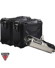 PACK MALETAS LATERALES + ESCAPE AKRAPOVIC + SOPORTES SW-MOTECH KFT.11.953.72002/B