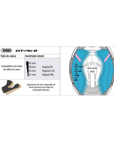 CARRILLERAS CASCO SHOEI GT-AIR 2