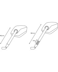 JUEGO DE RETROVISORES SW-MOTECH CORTOS ROSCA M10 MIR.00.850.10601
