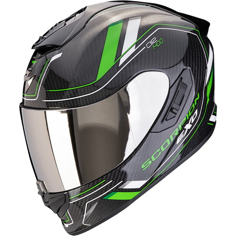 CASCO SCORPION EXO-1400 EVO II CARBON AIR MIRAGE BLACK/GREEN