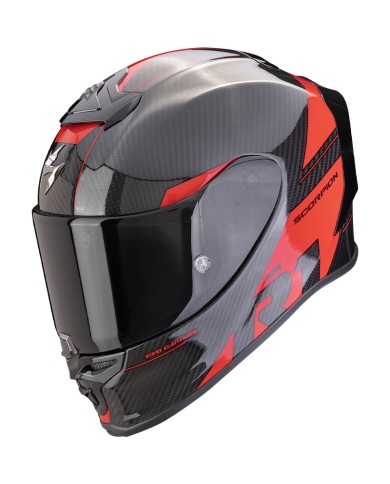CASCO SCORPION EXO-R1 EVO CARBON AIR RALLY BLACK/RED