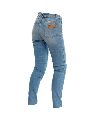 PANTALONES VAQUEROS DAINESE DENIM STONE SLIM LADY LIGHT BLUE