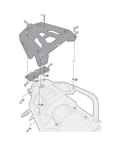 KIT DE FIJACIÓN POSTERIOR GIVI BMW SRA5108B MONOKEY