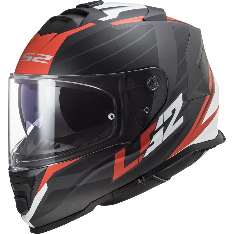 CASCO LS2 STORM II NERVE MATT BLACK RED ECE-06