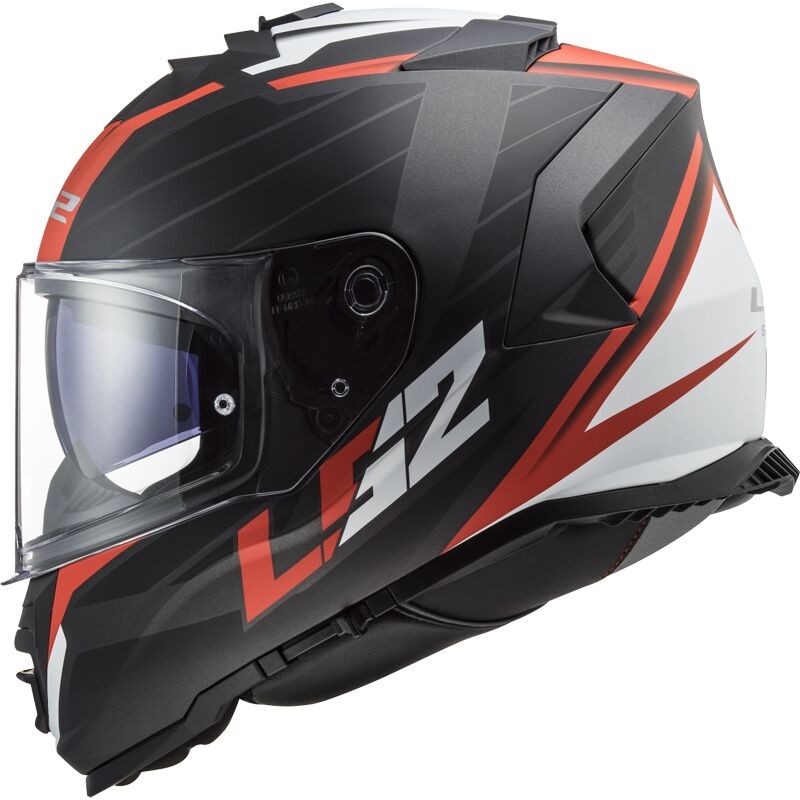 CASCO LS2 STORM II NERVE MATT BLACK RED ECE-06