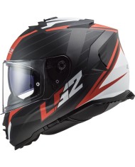 CASCO LS2 STORM II NERVE MATT BLACK RED ECE-06