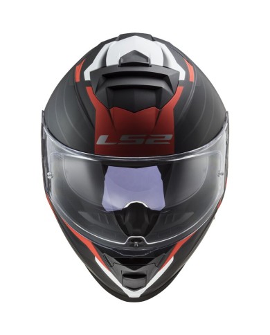 CASCO LS2 STORM II NERVE MATT BLACK RED ECE-06
