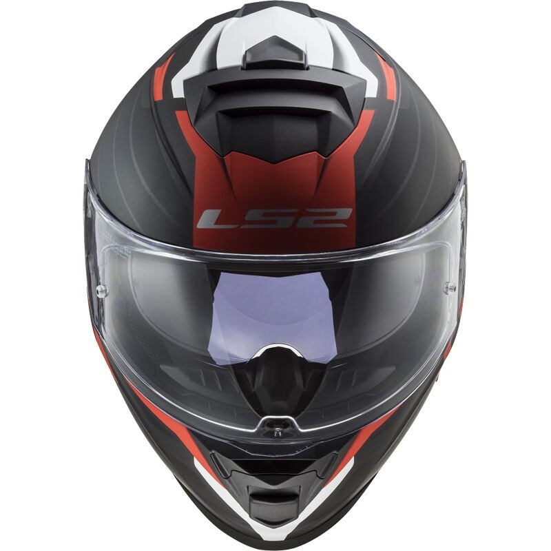 CASCO LS2 STORM II NERVE MATT BLACK RED ECE-06