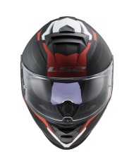 CASCO LS2 STORM II NERVE MATT BLACK RED ECE-06