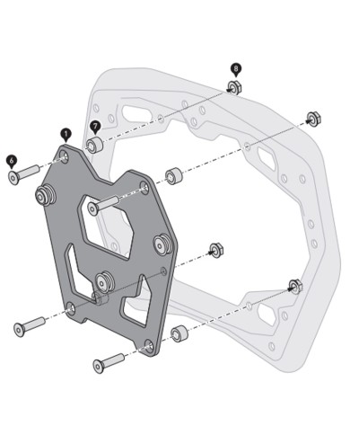 KIT DE ADAPTACION ALFORJAS LATERALES SW-MOTECH SLC A SOPORTES PRO KFT.00.152.36500