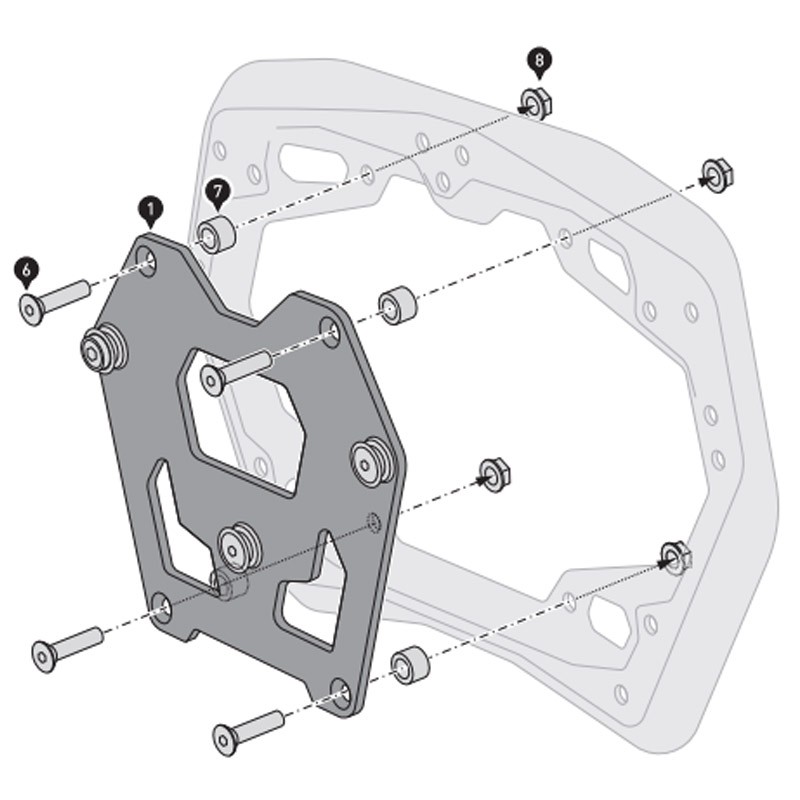 KIT DE ADAPTACION ALFORJAS LATERALES SW-MOTECH SLC A SOPORTES PRO KFT.00.152.36500