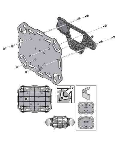KIT DE FIJACION LATERAL SW-MOTECH UNIVERSAL DERECHO HTA.00.401.15200