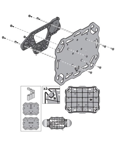 KIT DE FIJACION LATERAL SW-MOTECH UNIVERSAL IZQUIERDO HTA.00.401.15100