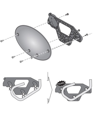 PLACA PORTANUMEROS SW-MOTECH DERECHA HTA.00.401.15400