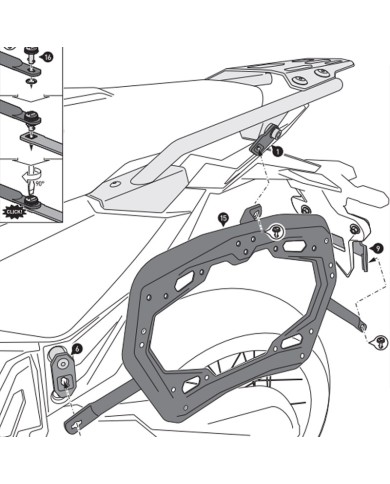 KIT DE FIJACION MALETAS LATERALES SW-MOTECH HONDA KFT.01.808.30000/B