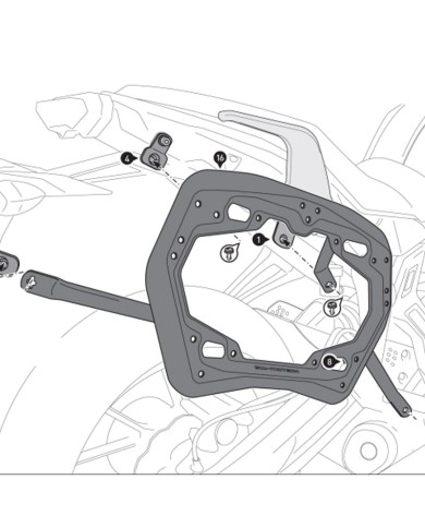 KIT DE FIJACION MALETAS LATERALES SW-MOTECH YAMAHA KFT.06.593.30000/B