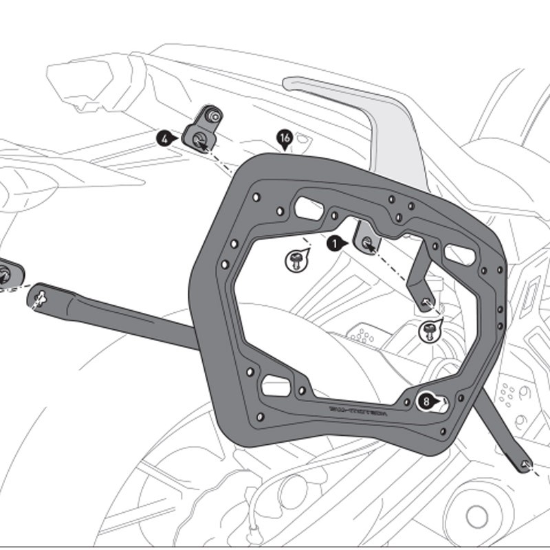 KIT DE FIJACION MALETAS LATERALES SW-MOTECH YAMAHA KFT.06.593.30000/B