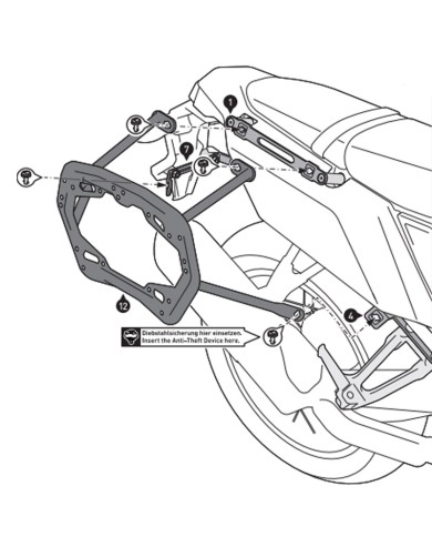 KIT DE FIJACION MALETAS LATERALES SW-MOTECH YAMAHA KFT.06.799.30001/B