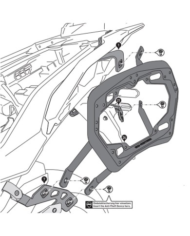 KIT DE FIJACION MALETAS LATERALES SW-MOTECH KAWASAKI KFT.08.922.30001/B
