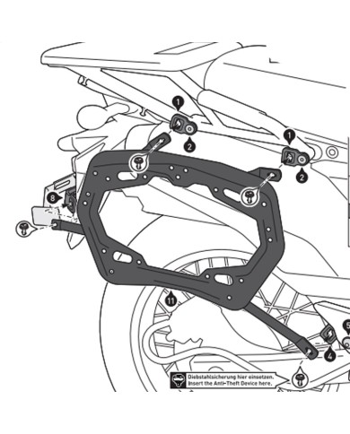 KIT DE FIJACION MALETAS LATERALES SW-MOTECH KAWASAKI KFT.08.990.30000/B