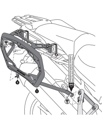 KIT DE FIJACION MALETAS LATERALES SW-MOTECH TRIUMPH KFT.11.483.30000/B