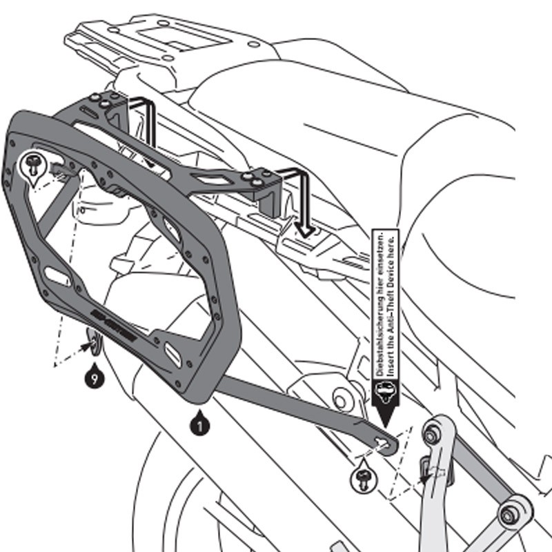 KIT DE FIJACION MALETAS LATERALES SW-MOTECH TRIUMPH KFT.11.483.30000/B