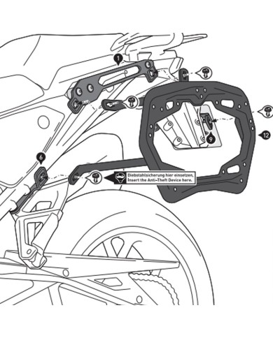 KIT DE FIJACION MALETAS LATERALES SW-MOTECH KTM KFT.04.835.30000/B