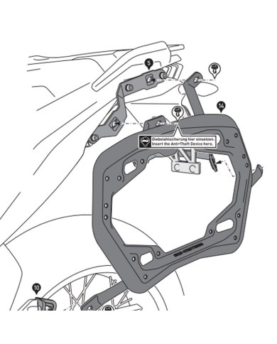KIT DE FIJACION MALETAS LATERALES SW-MOTECH KTM KFT.04.521.30000/B