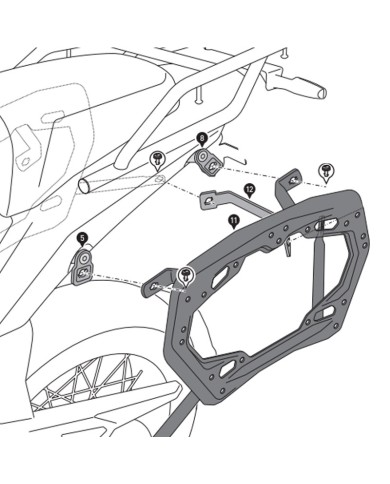 KIT DE FIJACION MALETAS LATERALES SW-MOTECH BENELLI KFT.19.806.30000/B
