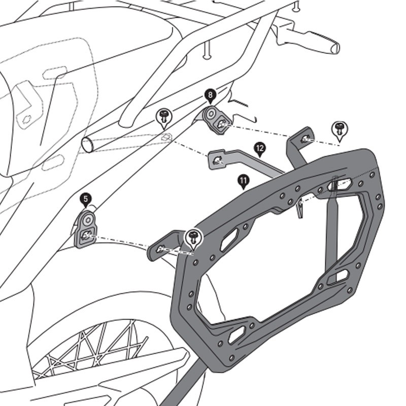 KIT DE FIJACION MALETAS LATERALES SW-MOTECH BENELLI KFT.19.806.30000/B