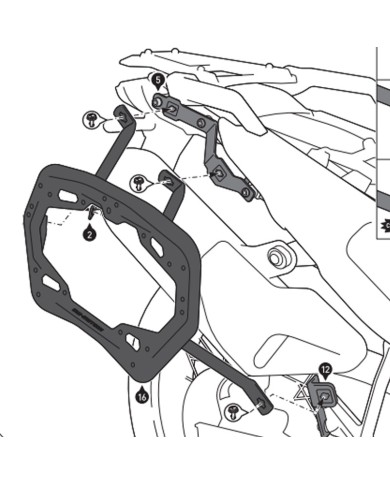KIT DE FIJACION MALETAS LATERALES SW-MOTECH HUSQVARNA KFT.03.992.30000/B