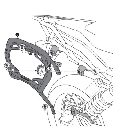 KIT DE FIJACION MALETAS LATERALES SW-MOTECH MOTO GUZZI KFT.17.925.30000/B