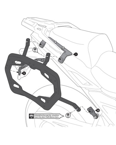 KIT DE FIJACION MALETAS LATERALES SW-MOTECH VOGE KFT.02.049.30000/B