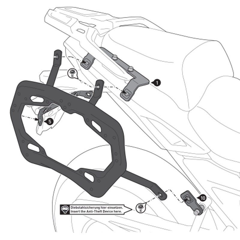 KIT DE FIJACION MALETAS LATERALES SW-MOTECH VOGE KFT.02.049.30000/B