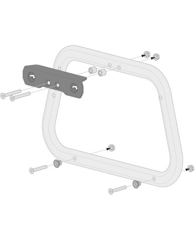 KIT ADAPATADOR SW-MOTECH PARA SOPORTES DE MALETAS A MALETAS GIVI TREKKER/DOLOMITI KFT.00.152.22800/B
