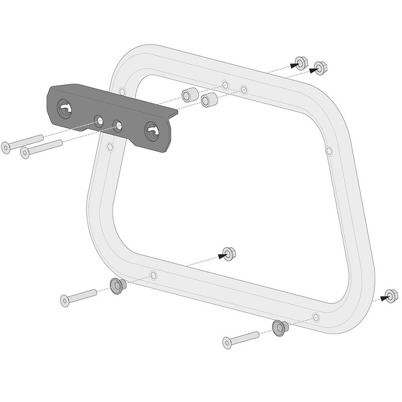 KIT ADAPATADOR SW-MOTECH PARA SOPORTES DE MALETAS A MALETAS GIVI TREKKER/DOLOMITI KFT.00.152.22800/B