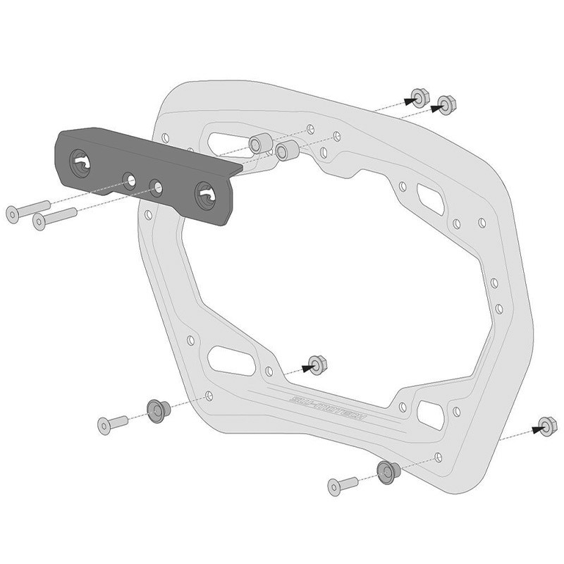 KIT ADAPATADOR SW-MOTECH PARA SOPORTES DE MALETAS A MALETAS GIVI TREKKER/DOLOMITI KFT.00.152.22800/B