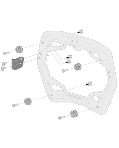 KIT ADAPTADOR SW-MOTECH PARA SOPORTES DE MALETAS PRO A MALETAS TRAX KFT.00.152.35100