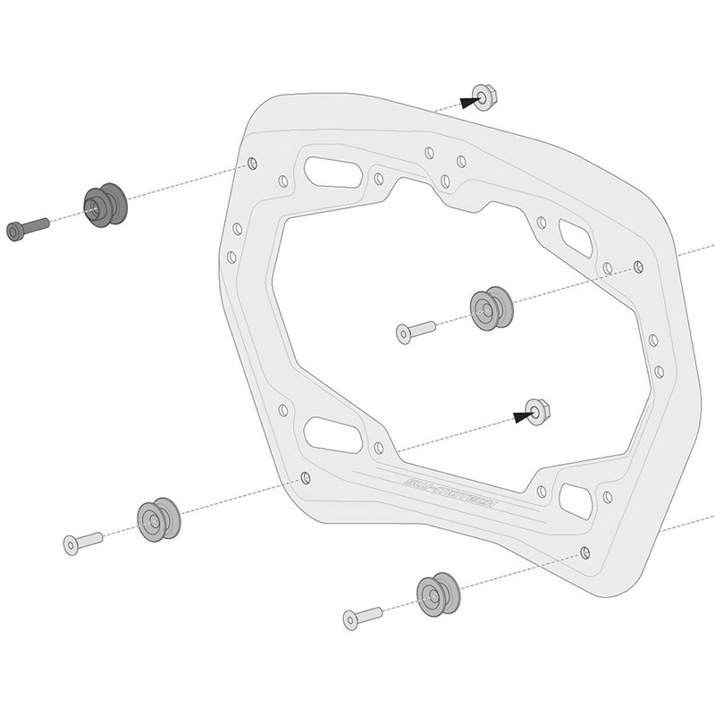 KIT ADAPTADOR SW-MOTECH PARA SOPORTES DE MALETAS PRO A MALETAS AERO KFT.00.152.35200