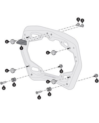 KIT ADAPTADOR SW-MOTECH PARA SOPORTES DE MALETAS PRO A MALETAS DUSC KFT.00.152.36000