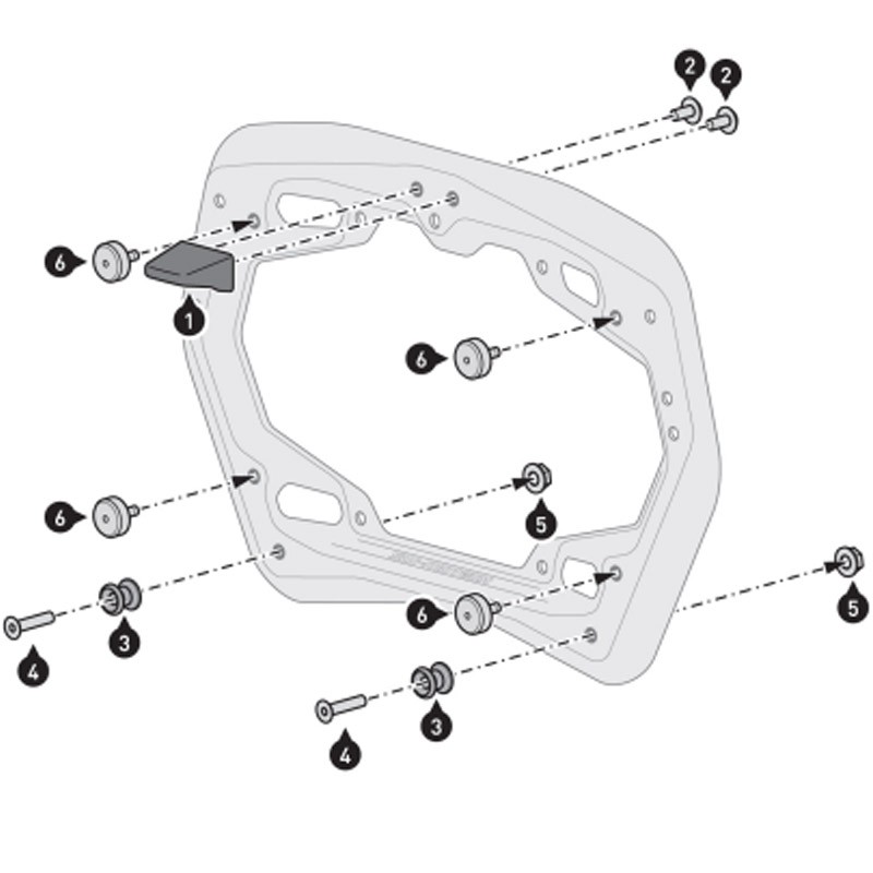 KIT ADAPTADOR SW-MOTECH PARA SOPORTES DE MALETAS PRO A MALETAS DUSC KFT.00.152.36000