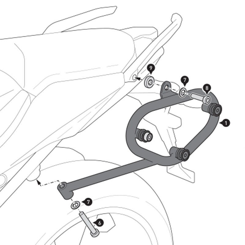 KIT DE FIJACION MALETAS LATERALES Y ALFORJAS SW-MOTECH SLC IZQUIERDO BMW HTA.07.913.10001