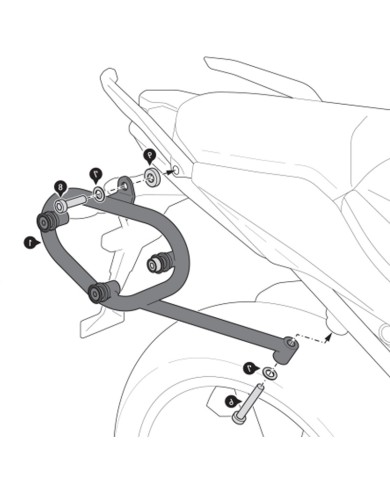 KIT DE FIJACION MALETAS LATERALES Y ALFORJAS SW-MOTECH SLC DERTECHO BMW HTA.07.913.11001